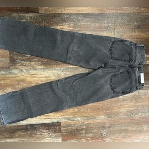 Re/Done Vintage Ash Grey like-new high rise straight leg jeans